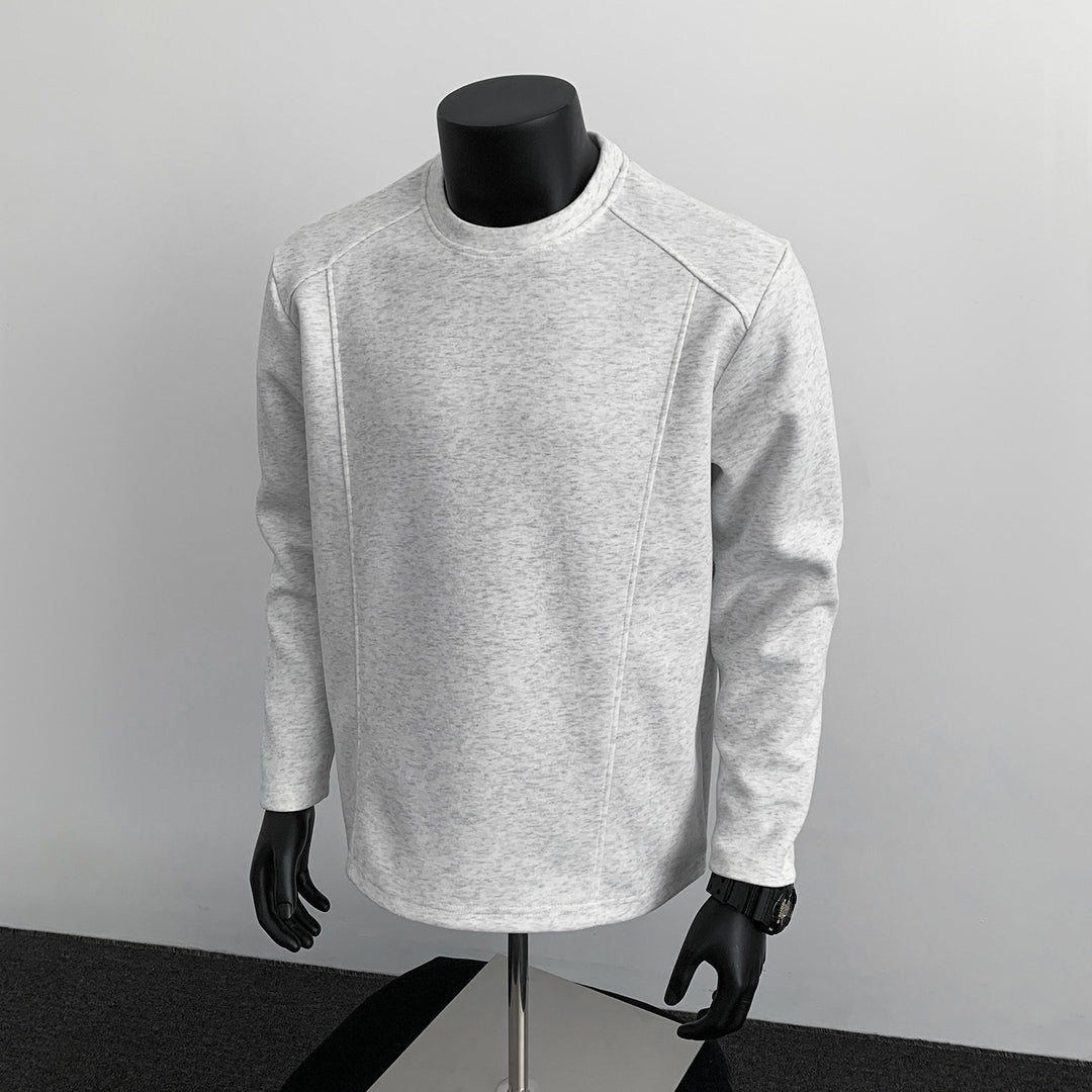 Herren Sweatshirt mit strukturierten Nahtdetails und Rundhalsausschnitt Nord Taschen