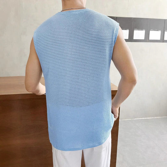 Herren ärmelloses Struktur-T-Shirt Nord Taschen