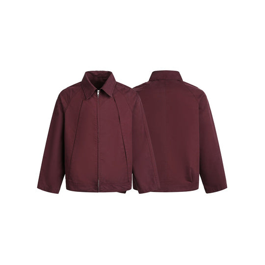 Unisex Boxy-Blousonjacke aus Baumwollmix mit Raglanärmeln und durchgehendem Reißverschluss Nord Taschen