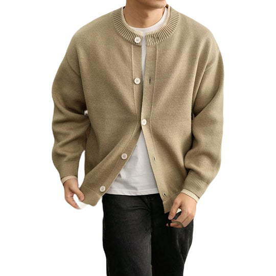 Herren Modische Strickjacke mit Knopfleiste Nord Taschen