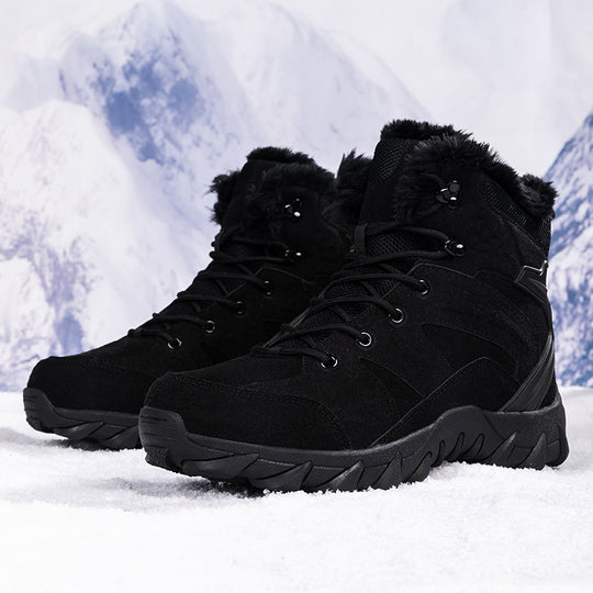 Damen Gefütterte Outdoor‑Boots mit Kunstfellfutter, robuster Profilsohle und Veloursoptik Nord Taschen