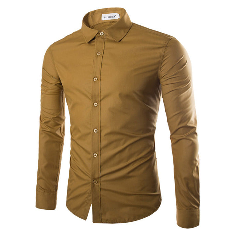 Herren elegante Langarmhemd