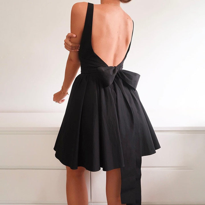 Damen A-Linien Minikleid mit quadratischem Ausschnitt und voluminösem Rock
