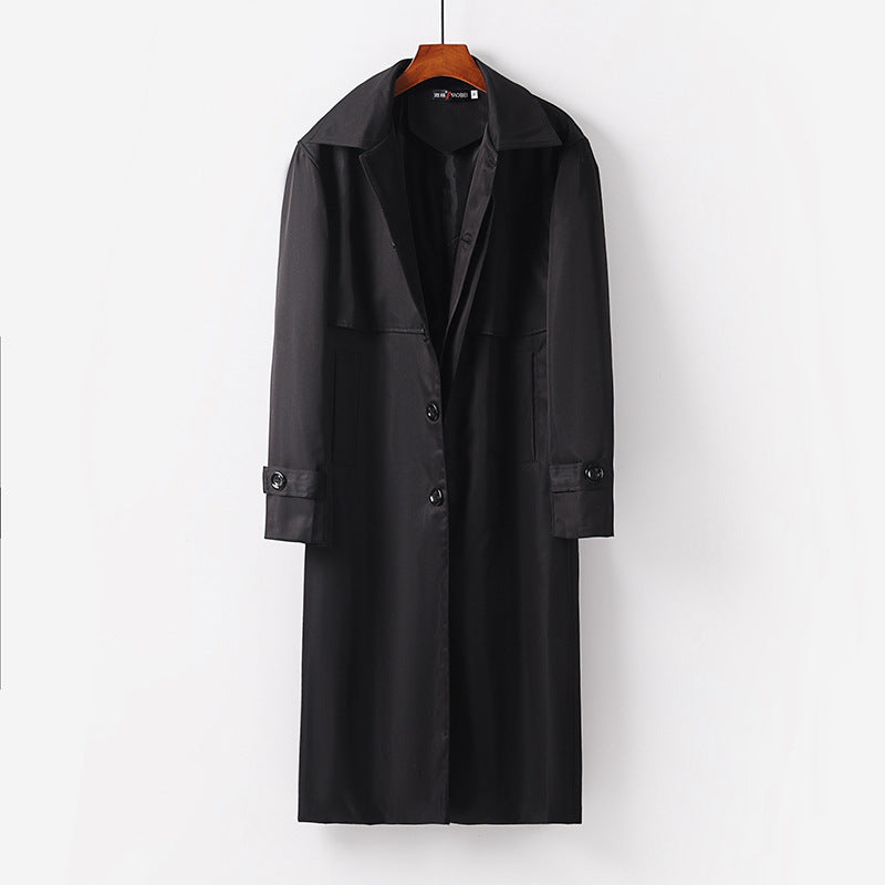 Damen leichter Trenchcoat mit verdeckter Knopfleiste und Schultercape Nord Taschen