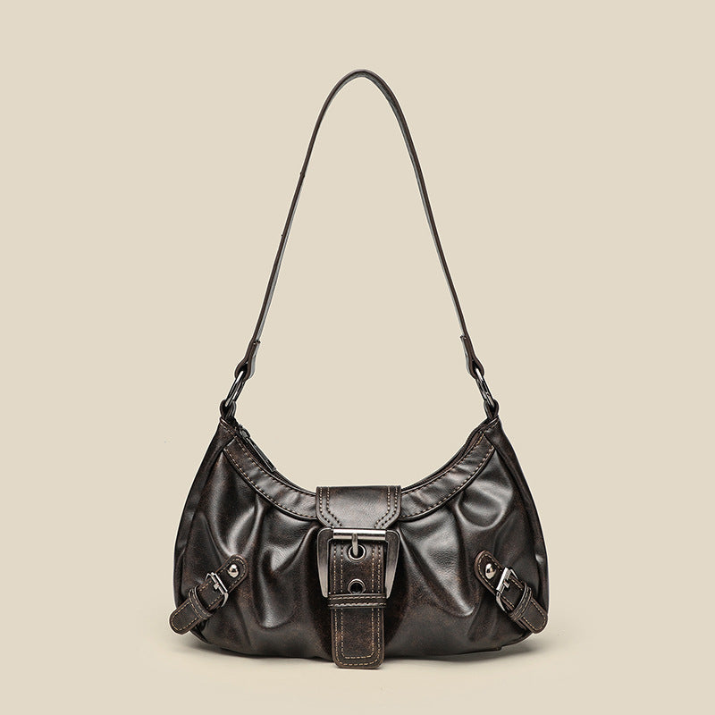 Damen Hobo-Tasche mit modernem Faltendesign und hochwertigem Kunstleder Nord Taschen