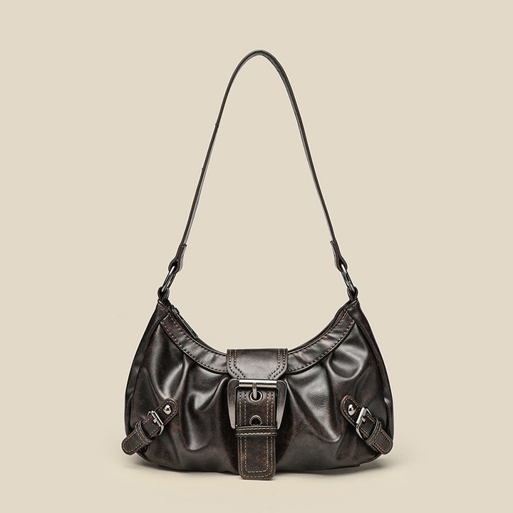 Damen Hobo-Tasche mit modernem Faltendesign und hochwertigem Kunstleder Nord Taschen