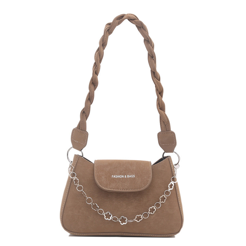 Damen stylische Crossbody-Tasche mit geflochtenem Tragegurt Nord Taschen
