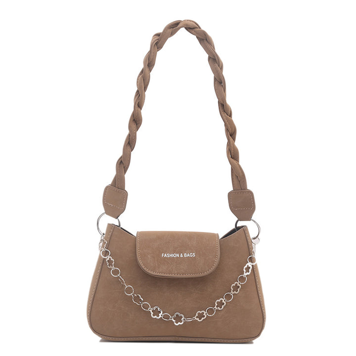 Damen stylische Crossbody-Tasche mit geflochtenem Tragegurt Nord Taschen