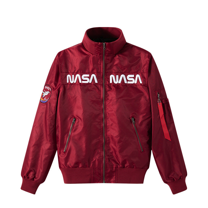 Men's  NASA embroidered chest-panel technical flight jacket Nord Taschen