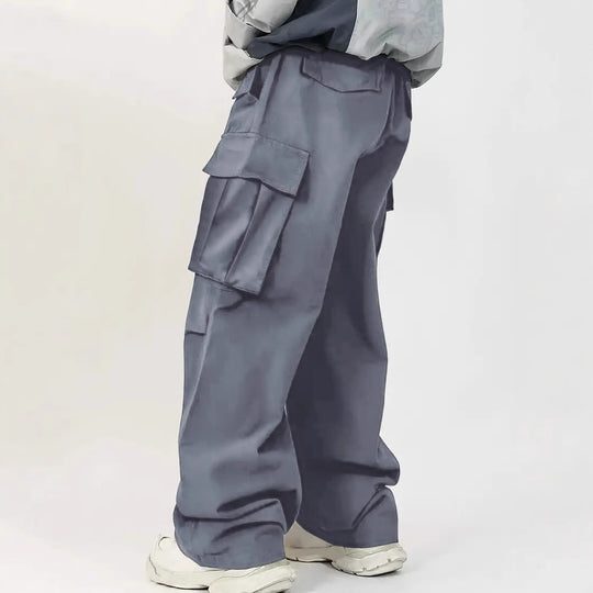 Herren Weite Utility‑Cargohose mit Multifunktions‑Taschen & legerer Baggy‑Passform Nord Taschen