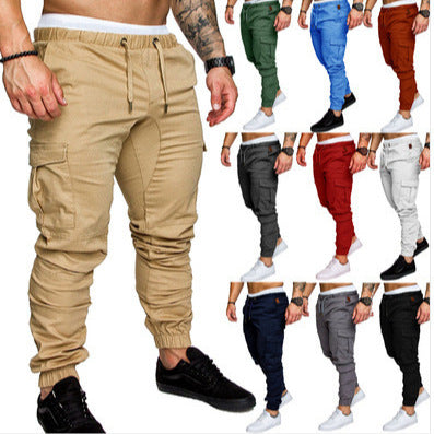 Herren taillierter Cargo-Jogger mit elastischem Bund, Kordelzug und aufgesetzten Taschen Nord Taschen