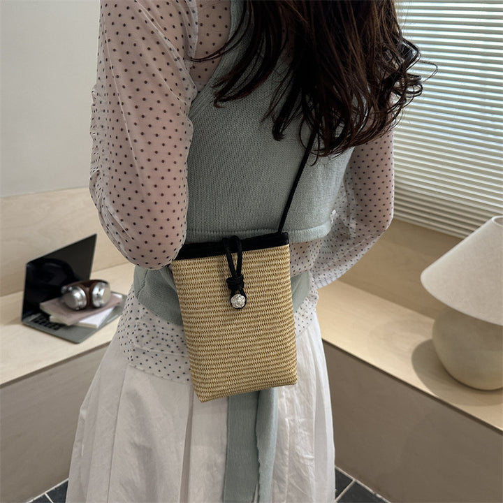 Damen praktische Wickeltasche mit elegantem Kordelzug Nord Taschen