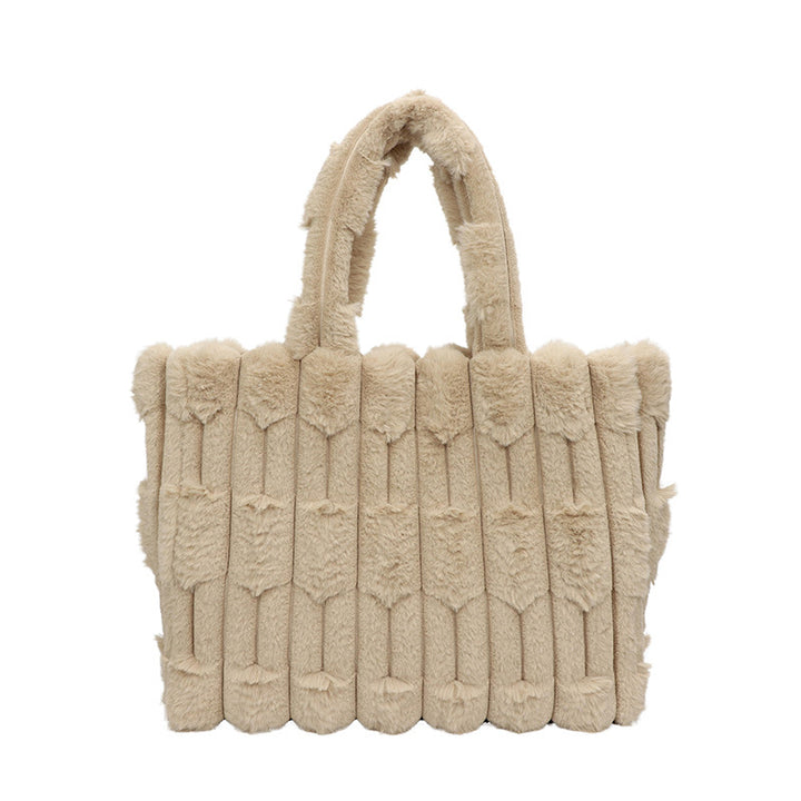 Damen flauschige Shopper Tasche Nord Taschen