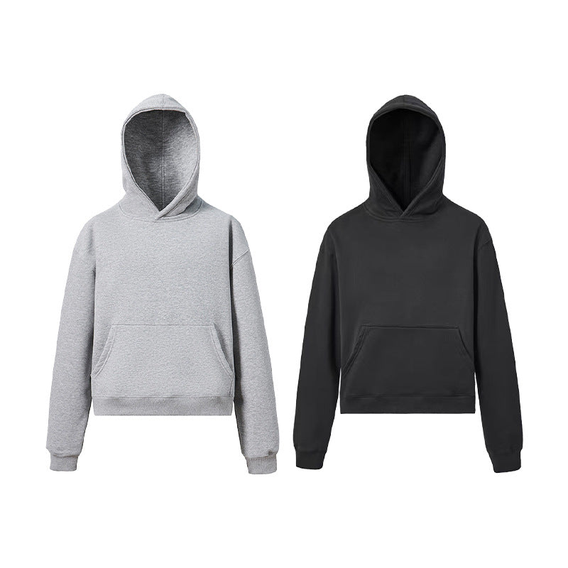Unisex Kapuzenpullover aus weichem Baumwoll-Fleece mit Kängurutasche und verkürzter Silhouette Nord Taschen