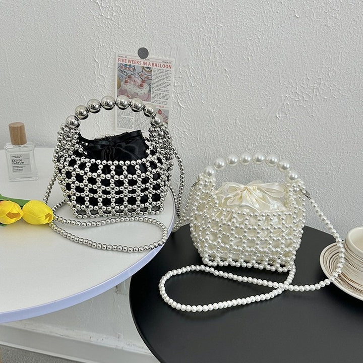 Damen Abendtasche mit Perlenverzierung und elegantem Tragegriff Nord Taschen