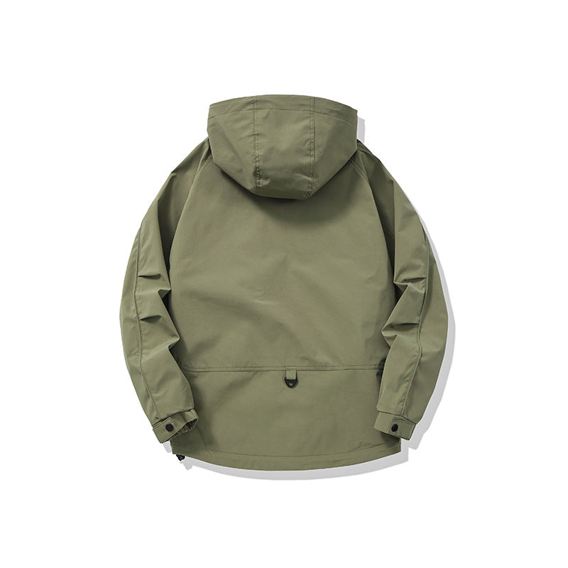 Unisex Technische Utility‑Fieldjacke mit Kapuze und mehreren Reißverschluss‑Taschen Nord Taschen