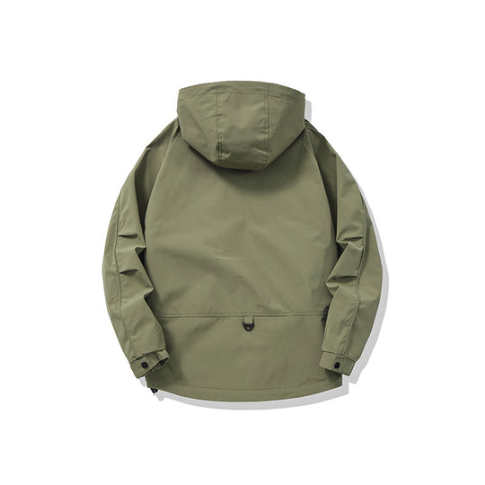 Unisex Technische Utility‑Fieldjacke mit Kapuze und mehreren Reißverschluss‑Taschen Nord Taschen