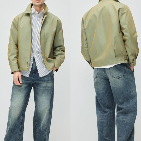 Herren Kurzjacke im modernen Harrington‑Stil mit Stehkragen und verdecktem Reißverschluss Nord Taschen
