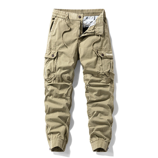 Herren Cargo-Jogginghose im Utility‑Stil mit elastischem Tunnelzugbund und verstärkten Kniepaneelen Nord Taschen