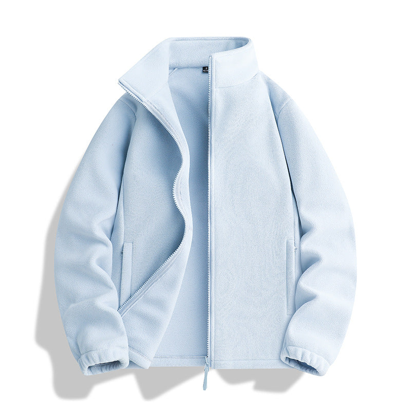 Unisex Fleecejacke mit Stehkragen, durchgehendem Reißverschluss und elastischen Bündchen Nord Taschen