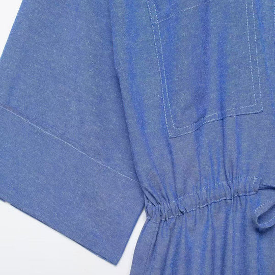 Damen Tunika-Hemdbluse mit Kordelzug und dreiviertel Kimonoärmeln Nord Taschen