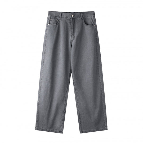 Damen Weite Highwaist-Culotte-Hose mit elastischem Bund und geradem Bein Nord Taschen