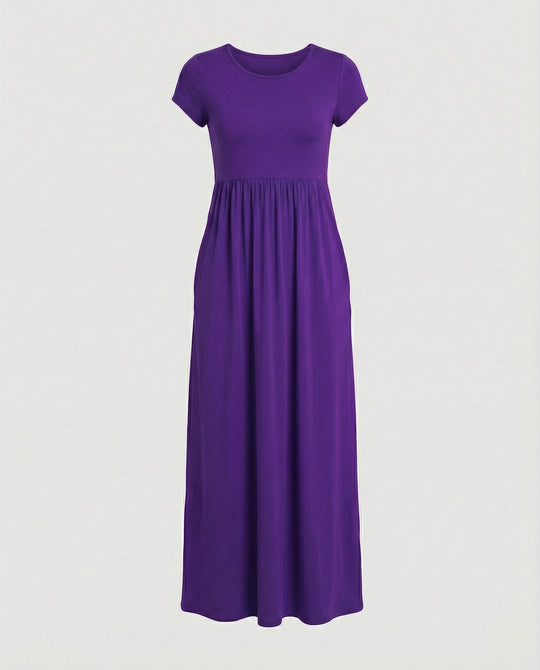 Damen Maxikleid Jersey mit Taschen