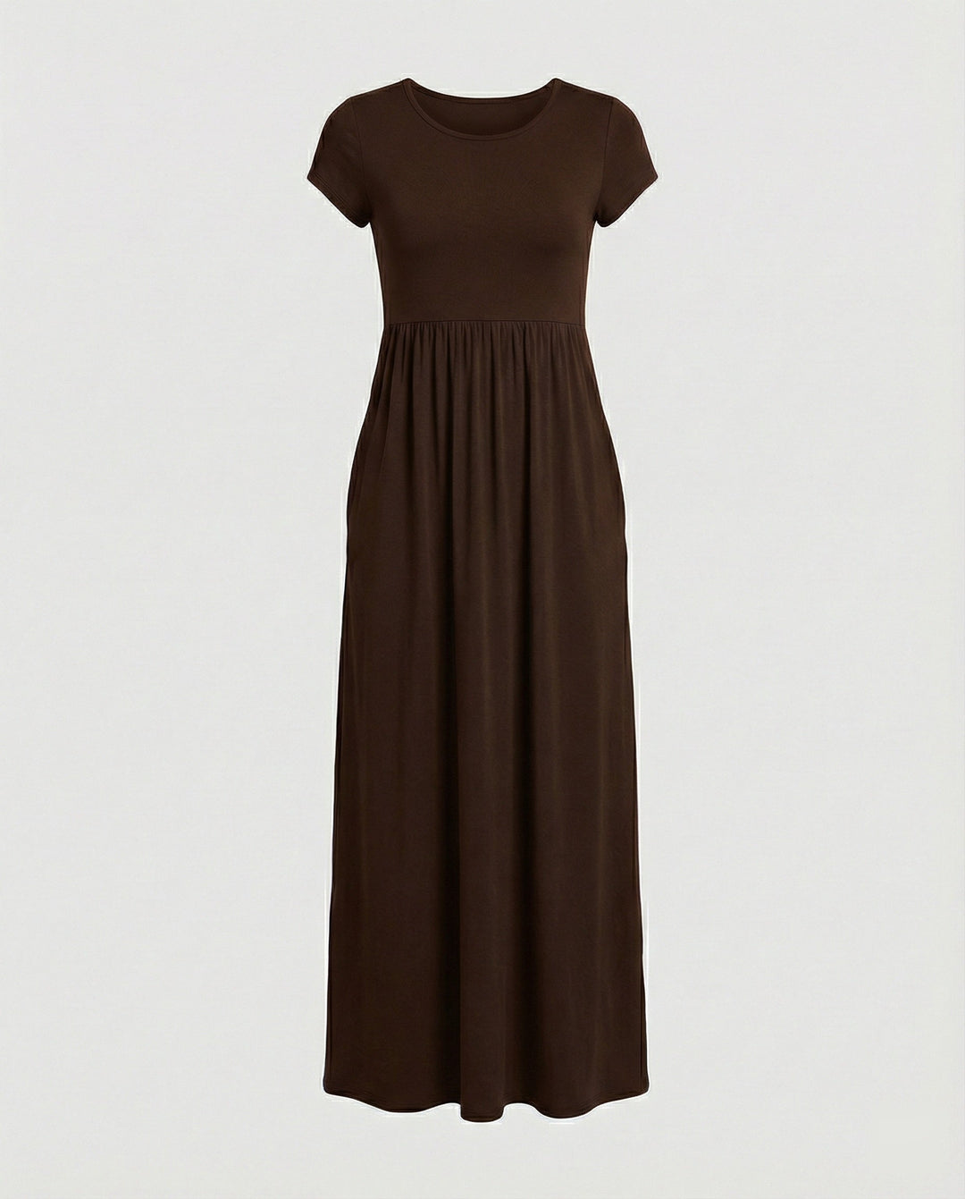 Damen Maxikleid Jersey mit Taschen