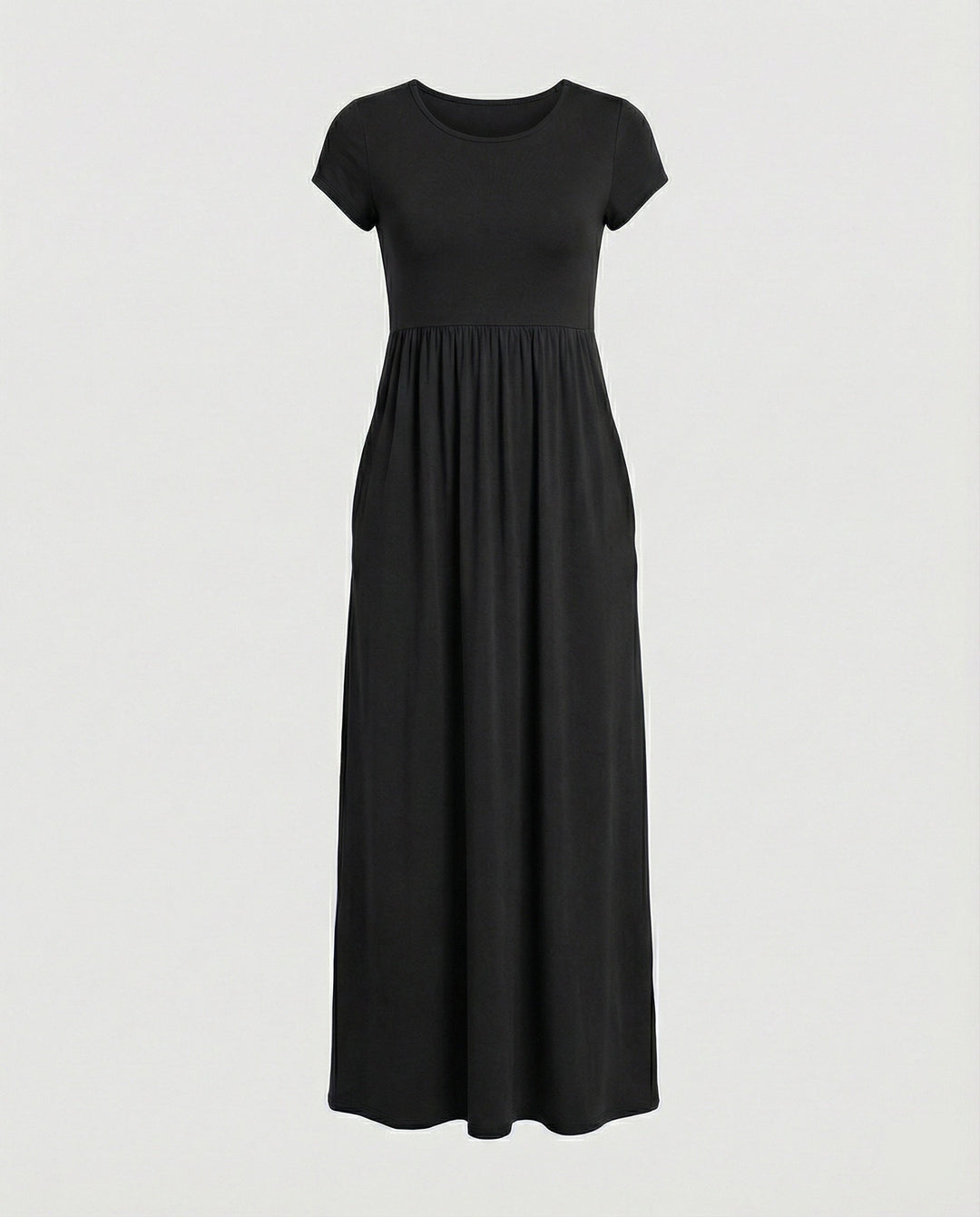 Damen Maxikleid Jersey mit Taschen