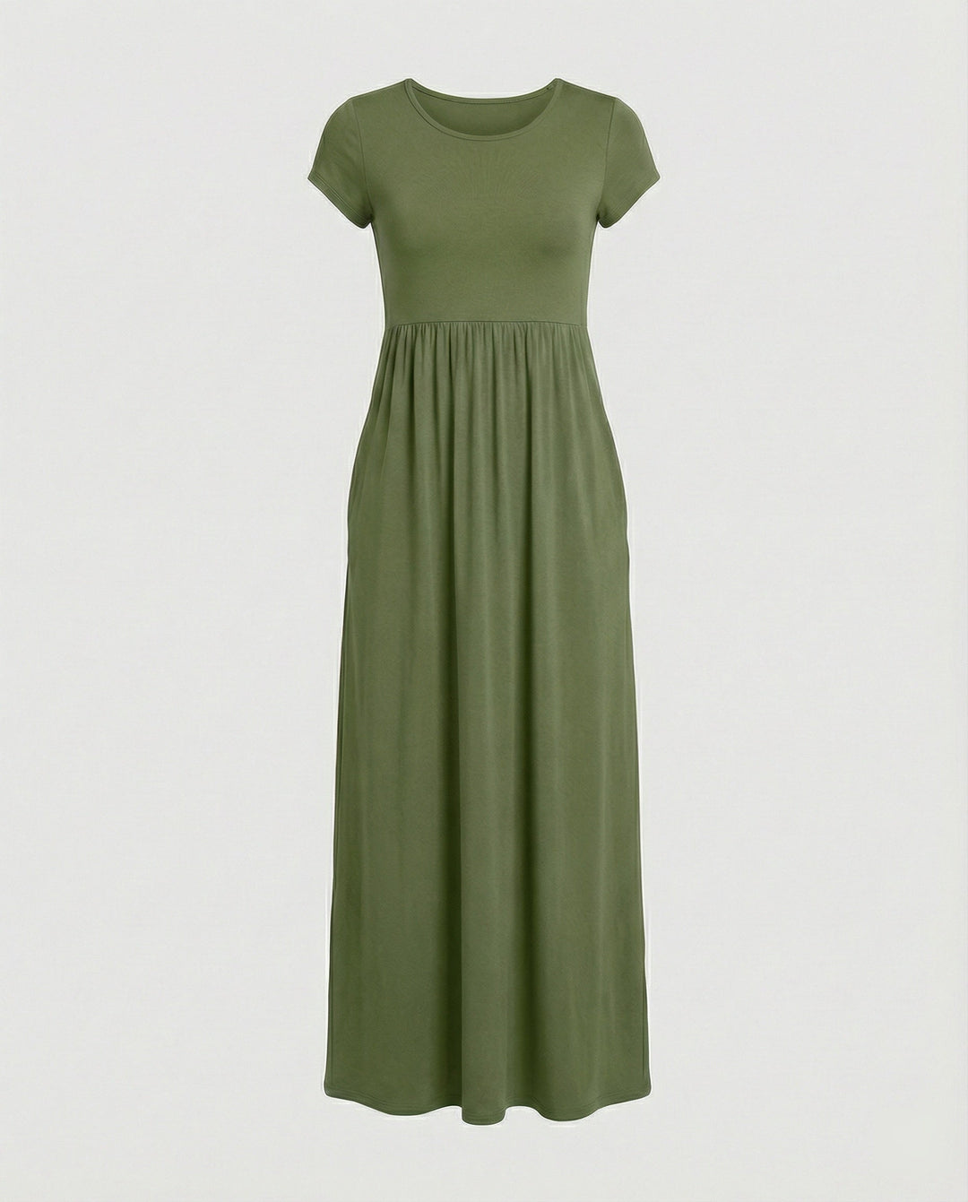 Damen Maxikleid Jersey mit Taschen