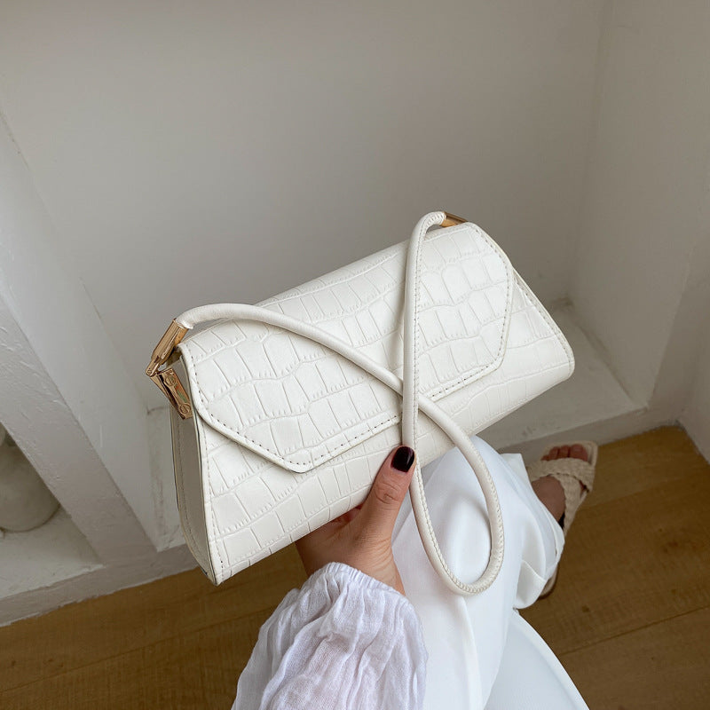 Damen elegante Schultertasche mit Krokodilprägung Nord Taschen