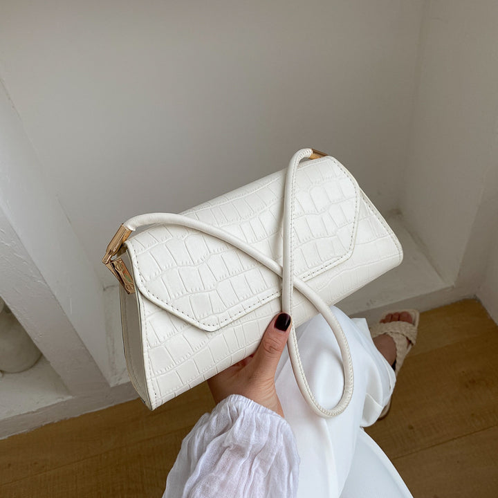 Damen elegante Schultertasche mit Krokodilprägung Nord Taschen