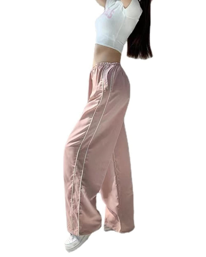 Damen Sportliche High-Waist Freizehhosen