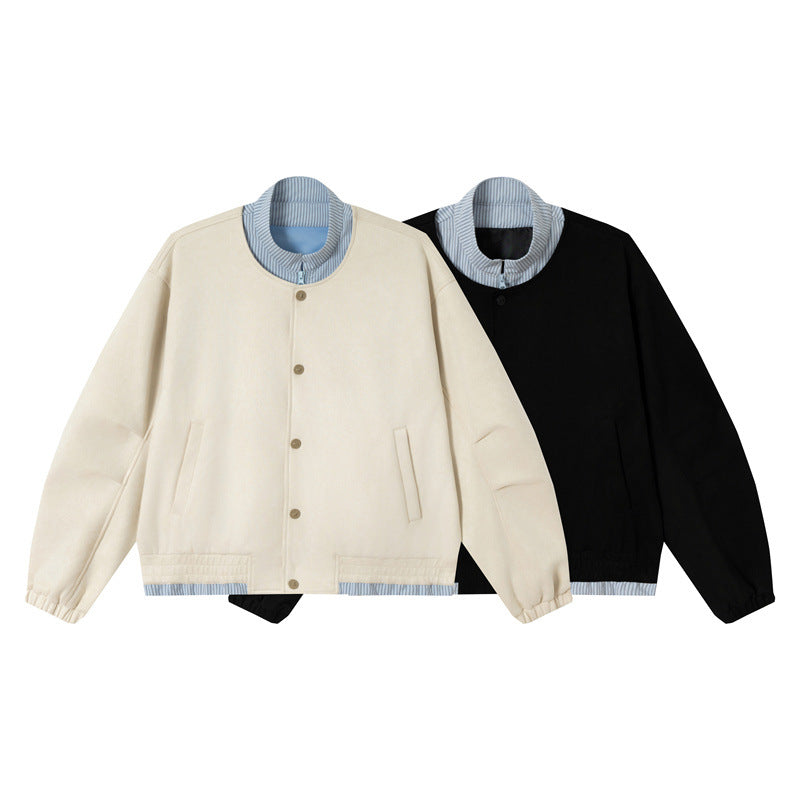 Unisex Kurz geschnittene Boxy-Blousonjacke aus Baumwollmix mit gesteppter Innenlage und Stehkragen Nord Taschen