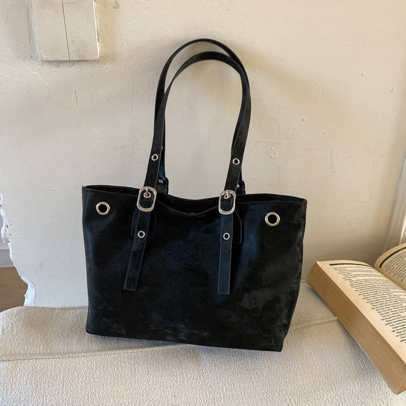 Damen hochwertige Veloursleder-Handtasche Nord Taschen