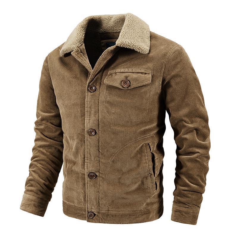 Herren Modische Cordjacke Nord Taschen