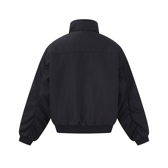 Unisex Boxy-Blousonjacke mit hohem Stehkragen und elastischem Saum Nord Taschen