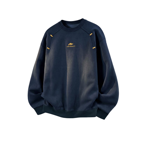 Unisex Boxy-Rundhals-Sweatshirt mit Applikationslaschen und minimalistischer Logo-Stickerei Nord Taschen
