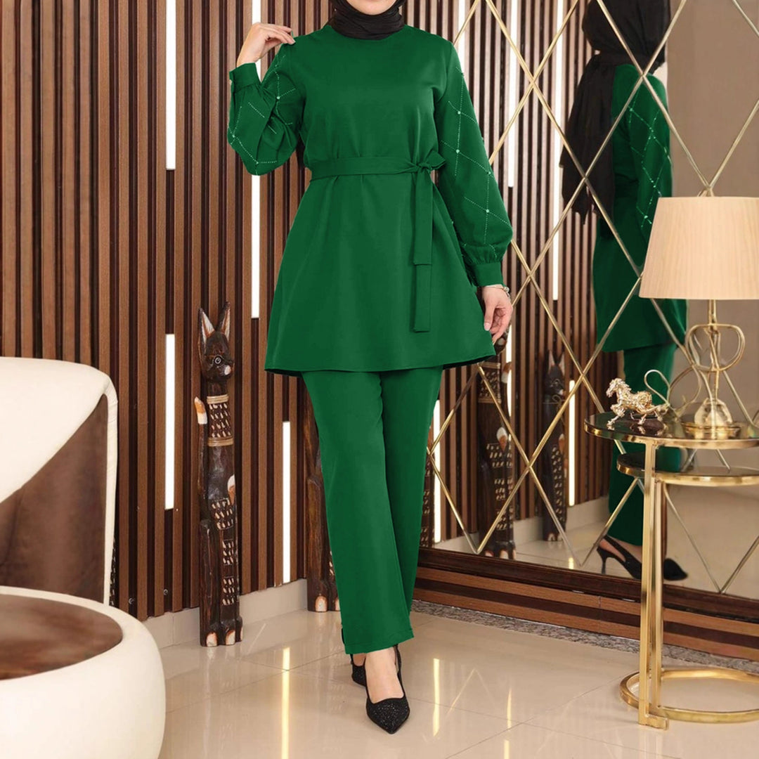 Damen Elegantes Tunika-Set mit Hose Nord Taschen