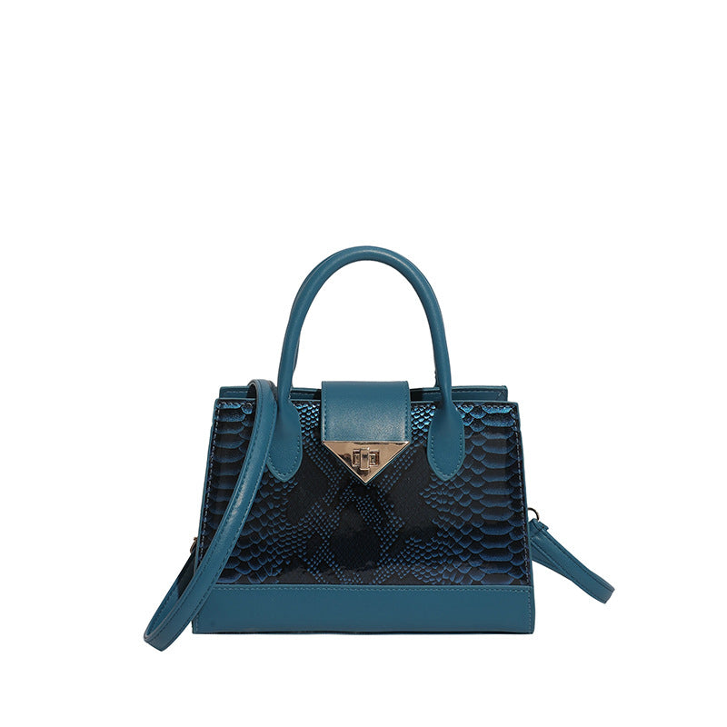 Damen elegante Handtasche mit glänzendem Schlangenhautmuster Nord Taschen