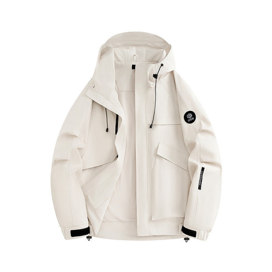 Herren Technische Softshell-Utilityjacke mit Kapuze, Mesh-Futter & Multifunktionstaschen Nord Taschen