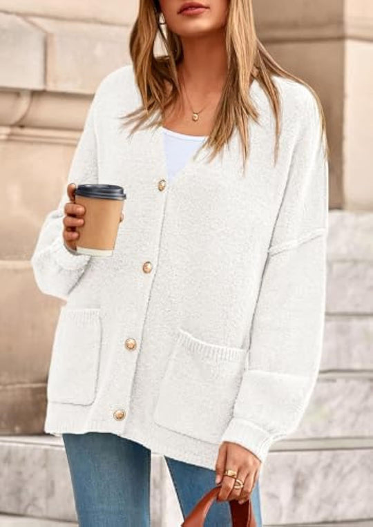 Damen gemütlicher Strickcardigan Nord Taschen