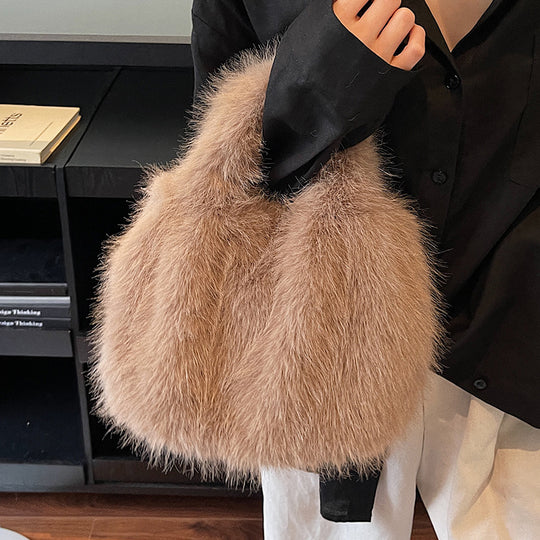 Damen stylische und flauschige Umhängetasche Nord Taschen
