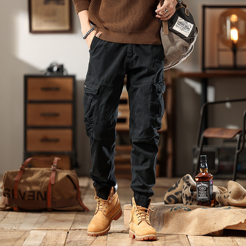 Herren Utility-Cargohose mit elastischem Saum und Knieverstärkung Nord Taschen