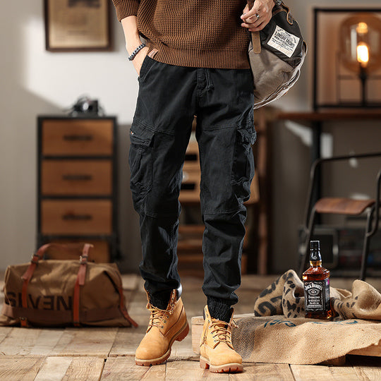 Herren Utility-Cargohose mit elastischem Saum und Knieverstärkung Nord Taschen