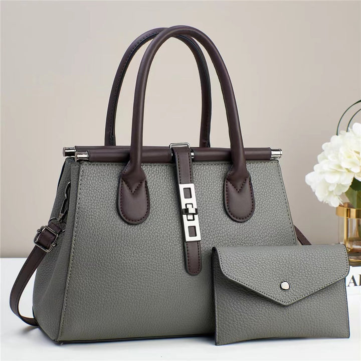 Damen Handtasche mit eleganten Akzenten und abnehmbarer Clutch Nord Taschen