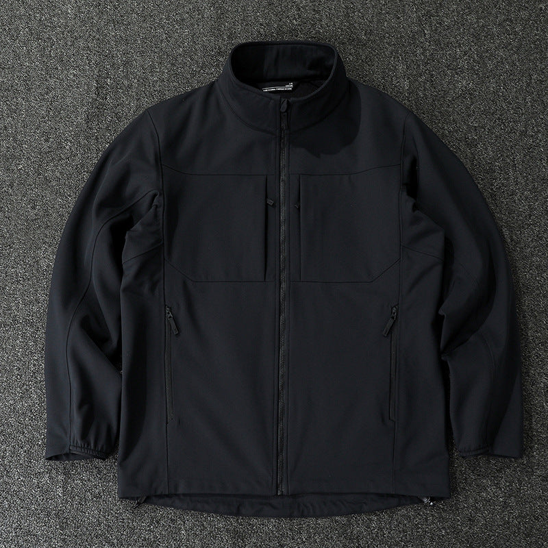 Herren Technische Softshelljacke mit Stehkragen und verdeckten Reißverschlusstaschen Nord Taschen