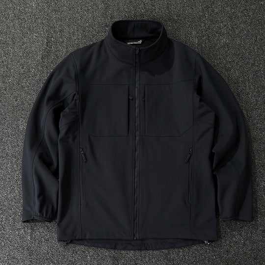 Herren Technische Softshelljacke mit Stehkragen und verdeckten Reißverschlusstaschen Nord Taschen