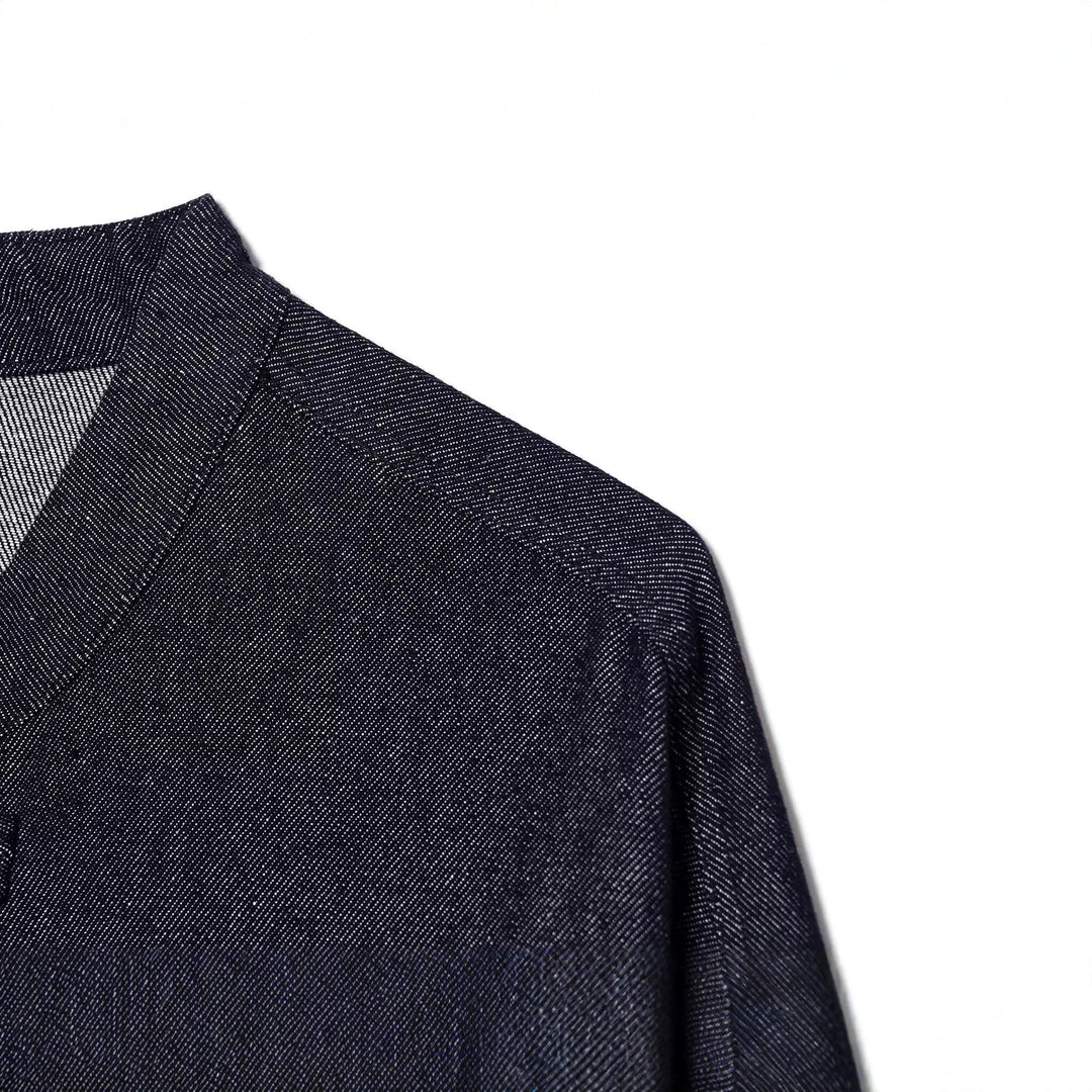 Damen Kurzer Blouson im China‑Stil mit Stehkragen und Zierknoten Nord Taschen