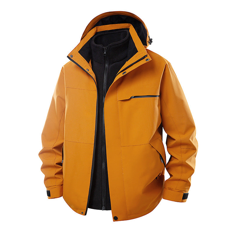 Herren Wasserdichte Outdoor-Jacke mit verstellbarer Kapuze Nord Taschen